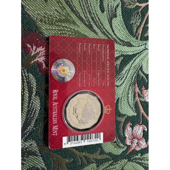2011 Royal Wedding 50c Uncirculated coin  