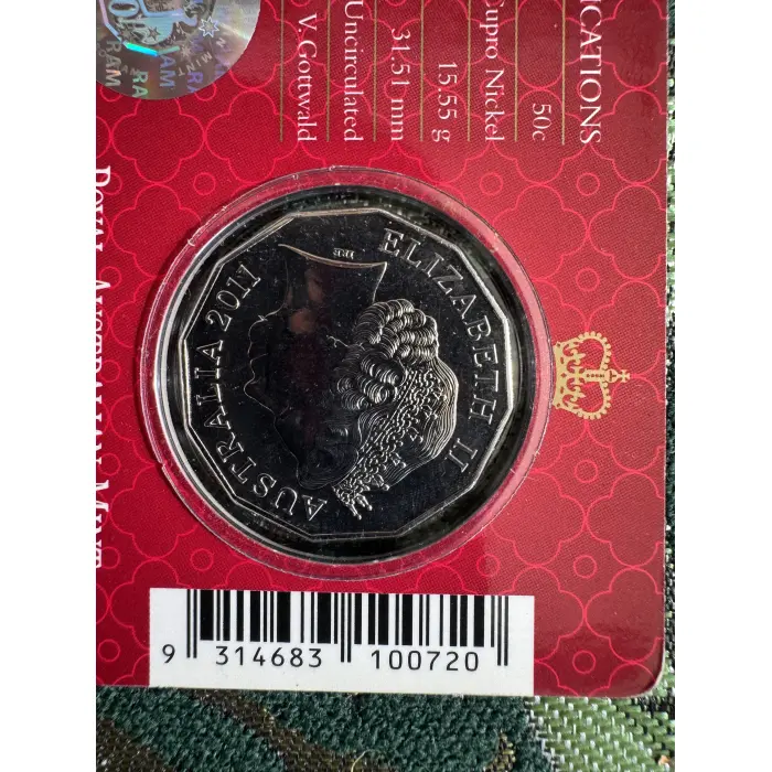 2011 Royal Wedding 50c Uncirculated coin  