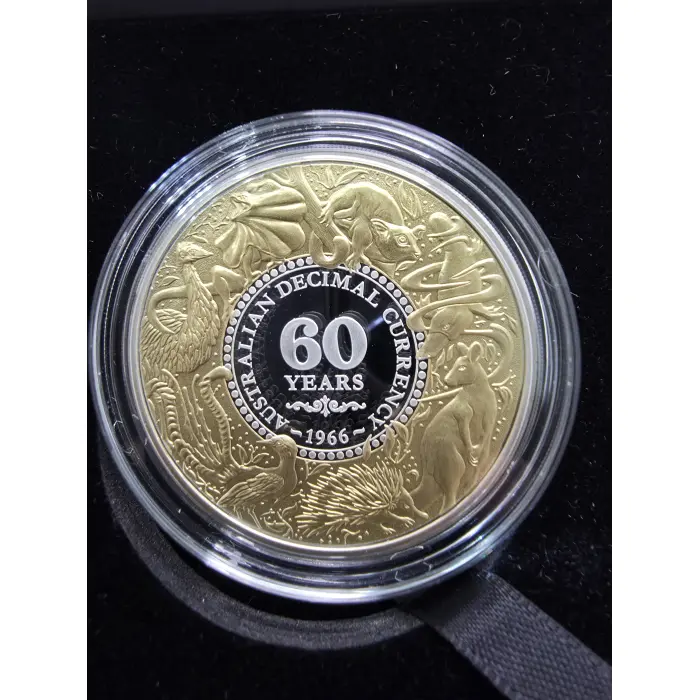 2026 60th Anniversary Decimal Currency Gold-plated 1oz Silver Proof Coin