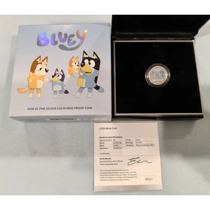 2026 Bluey Silver Proof  Coin 