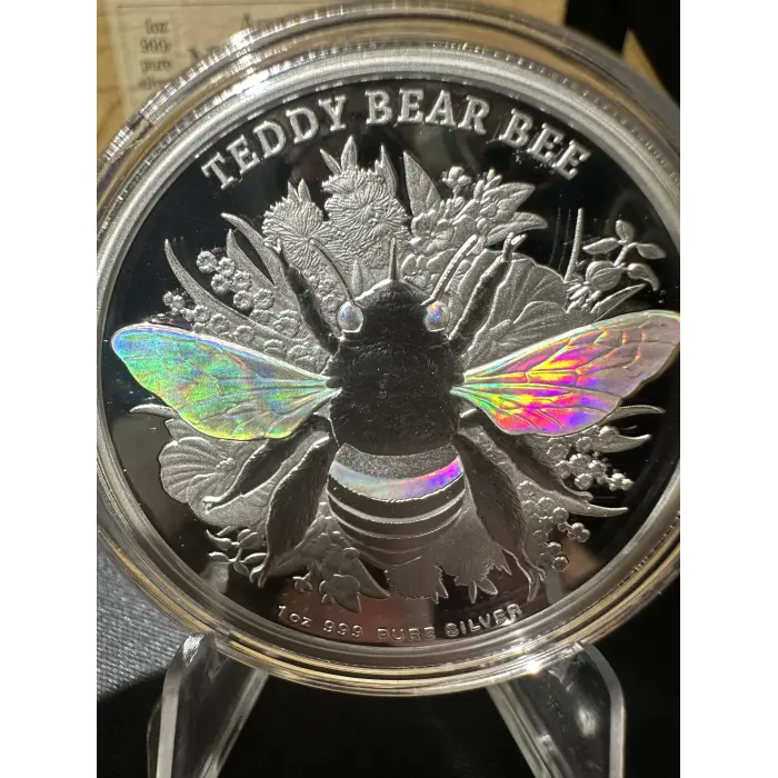 2025 Blue Banded Bee & 2026 Teddy Bear Bee Hologram