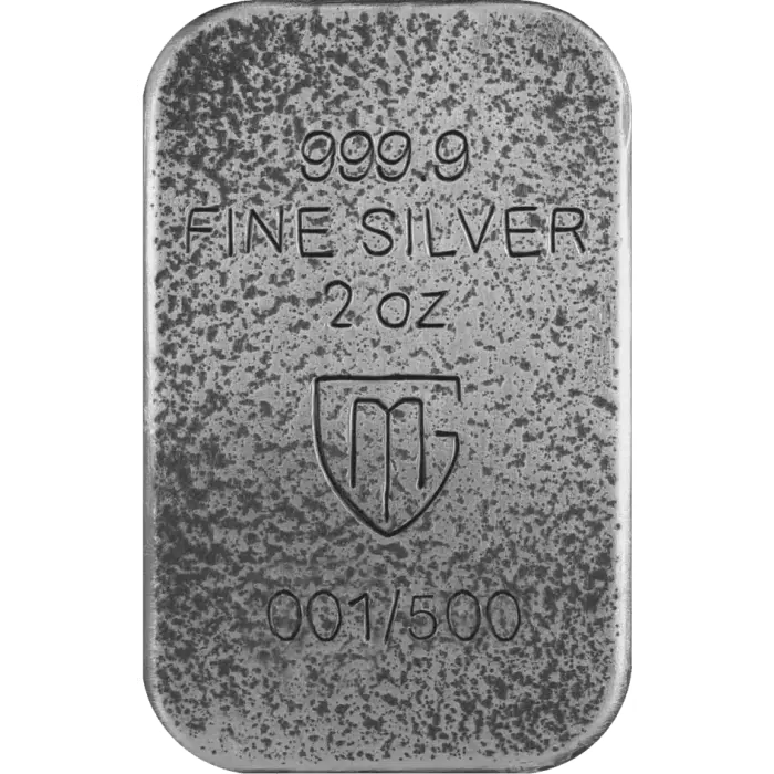 2024 Germania Bearlin Berlin WMF 2oz Silver Antiqued Cast Bar