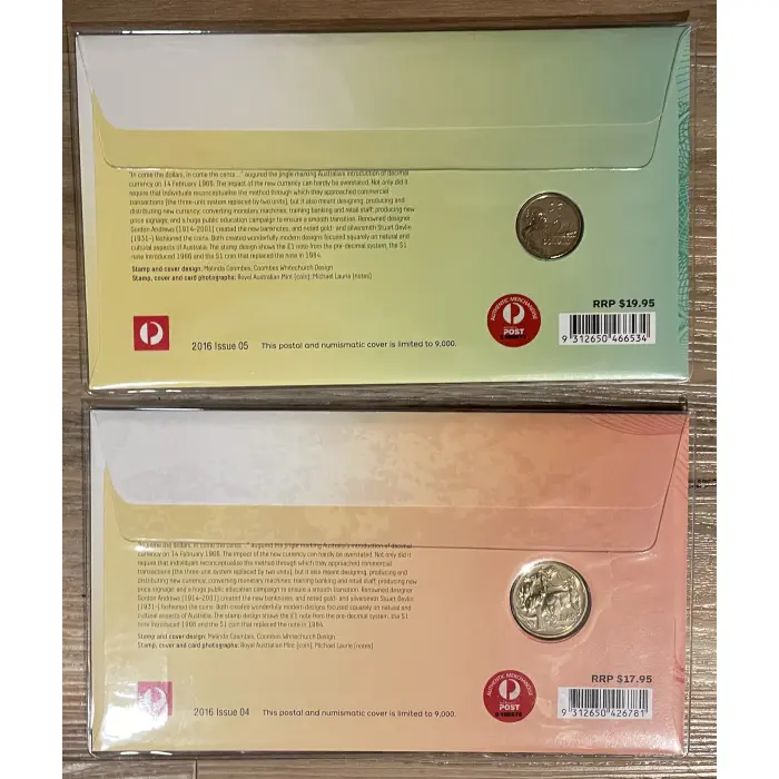 2016 50th anniversary of decimals $1 & $2 PNC mint condition 