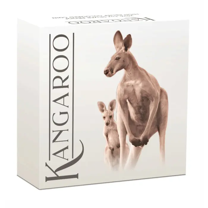 2026 KANGAROO - HIGH RELIEF - COLOURED - 1 OZ SILVER PROOF 
