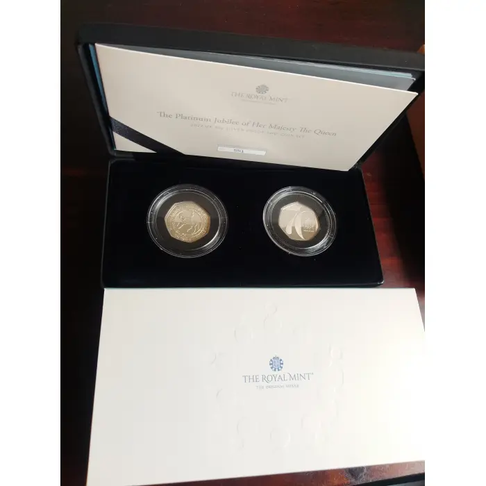 The Platinum Jubilee of Her Majesty The Queen 2022 UK 50p Silver Proof Coin 