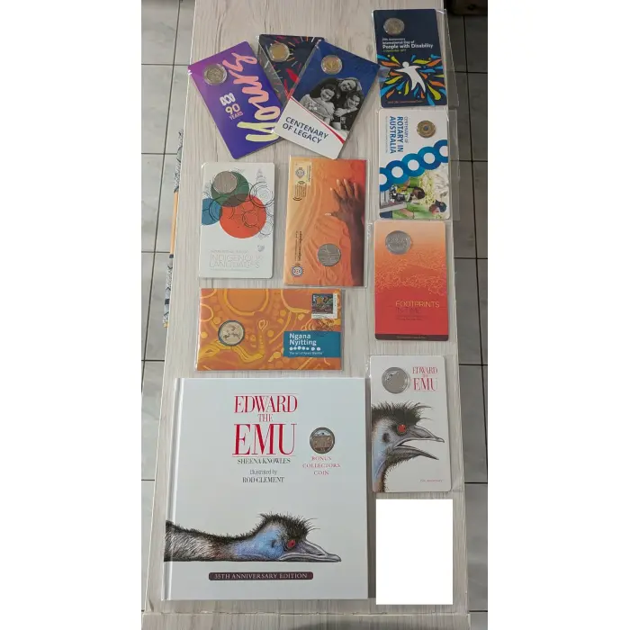Coin Bundle - 8 carded, 2 pnc, 1 book