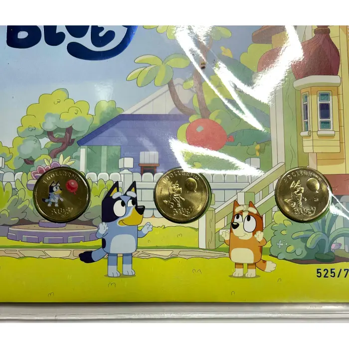 Bluey 2024 Limited Edition Coloured 3-Coin Postal Numismatic Cover (PNC) #525