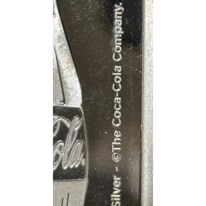 Coca Cola 5oz Silver Mint Bar with Original Coke packaging.
