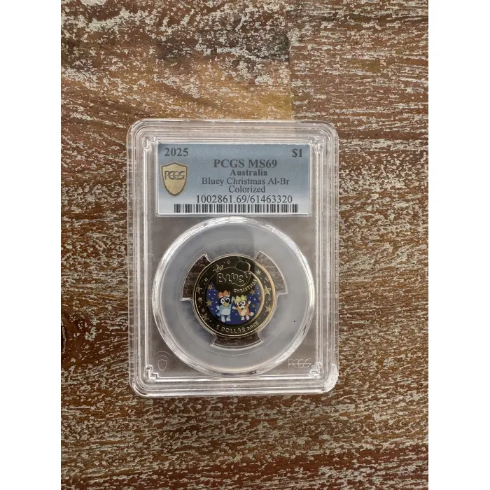  2025 $1 Bluey Christmas  PCGS MS69