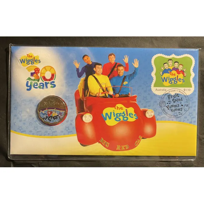 2021 PNC Wiggles 30 Years - 2 x $0.30 scalloped coins and stamps