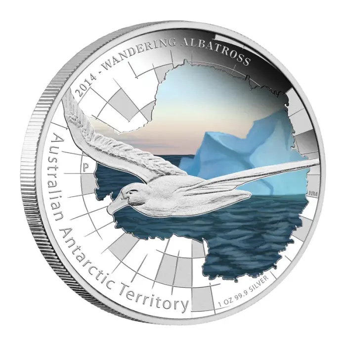 2014 1oz Wandering Albatross Antarctic Territory - Mintage: 7,500