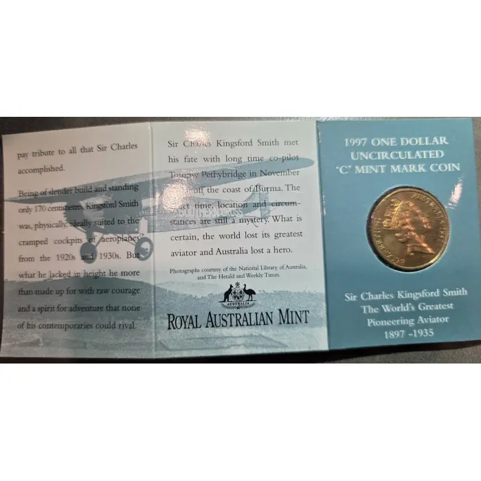 1997 $1 UNC Charles Kingsford Smith