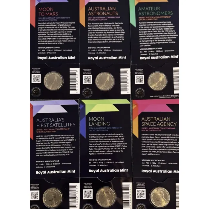 2024 $1 ‘MAP” COUNTERSTAMP Out Of This World Coin SET 6 CARDS Very hard To Find