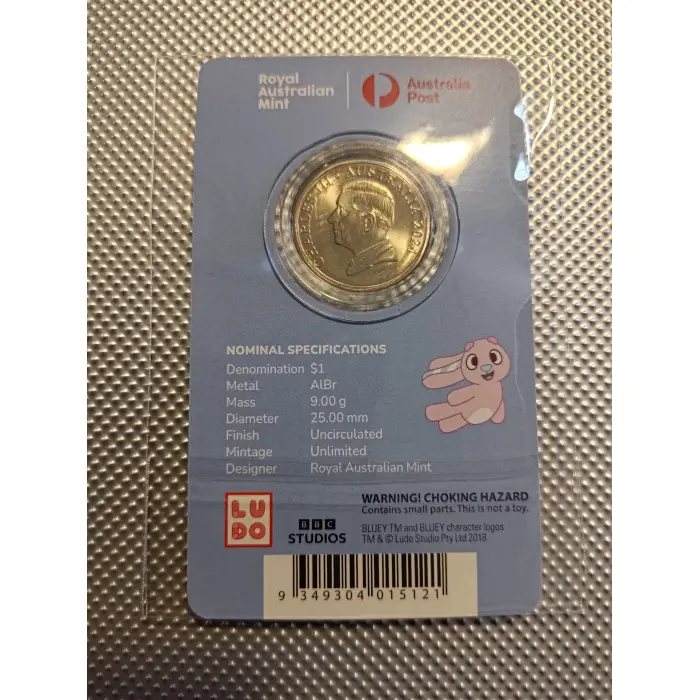 2024  Bluey $1 Privy Mark UNC coin (BINGO)
