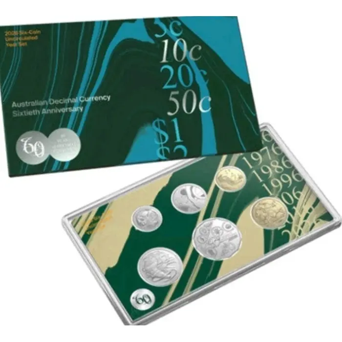 2026 60th Anniversary of Decimal Currency Six-Coin Year Set - Uncirculated