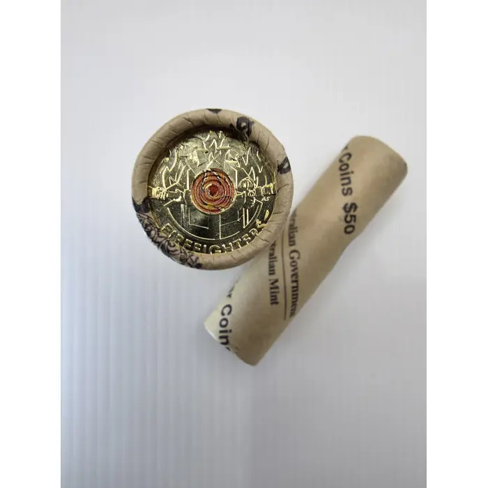 2020 RAM $2 Firefighters Coloured Coin Premium Mint Roll H/T With Tube