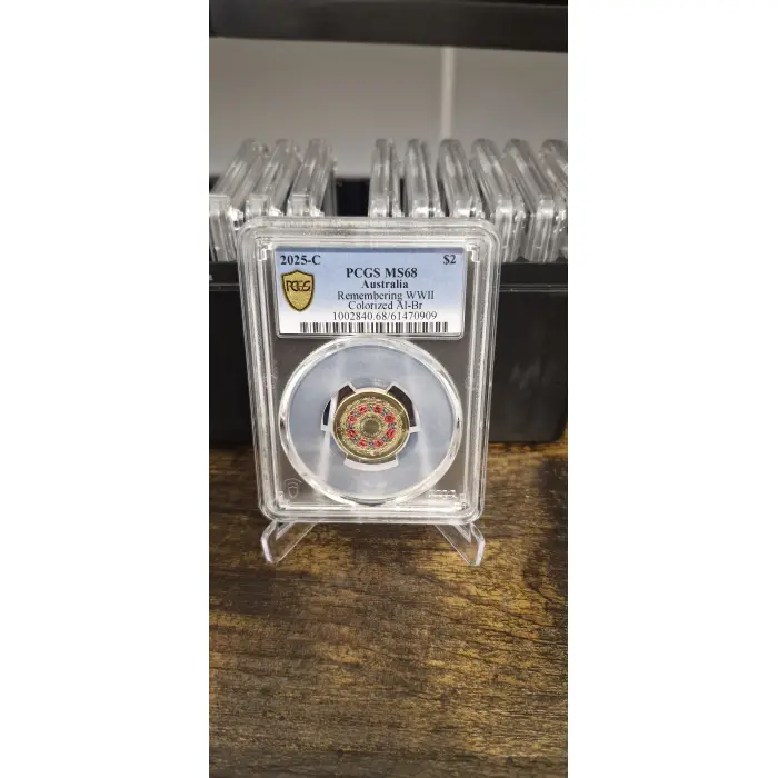 2025 - C Mint Remembering WW2 Poppy Wreath $2  PCGS MS68