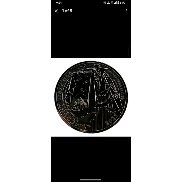 2025 1oz silver proof Dracula Dark Shadow Edition , MINTAGE 100 only 