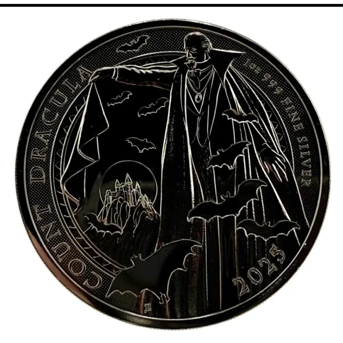 2025 DRACULA 1oz silver proof Dark Shadow Edition , MINTAGE 100 only 