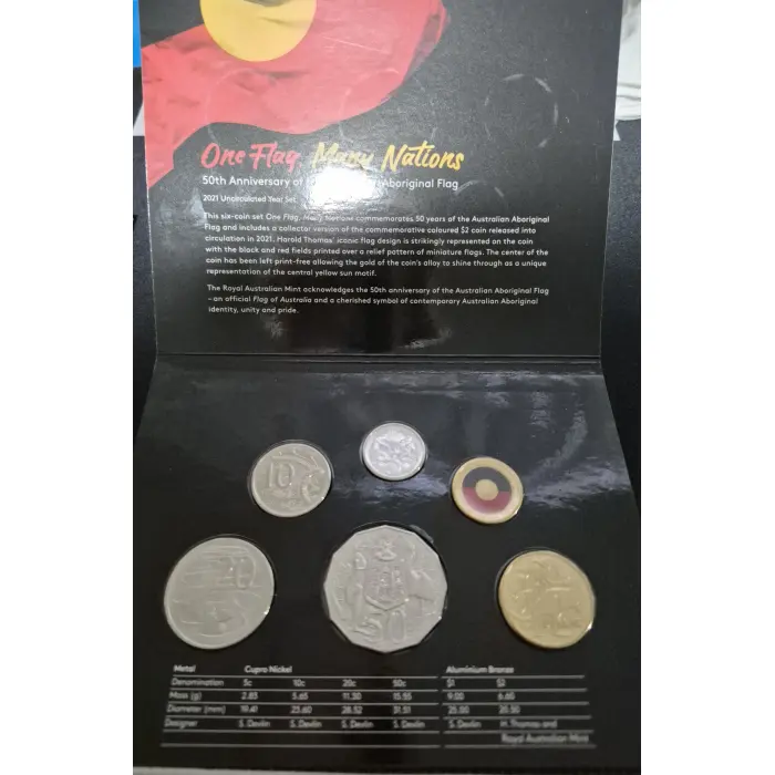 2021 Aboriginal Flag Unc Year Set
