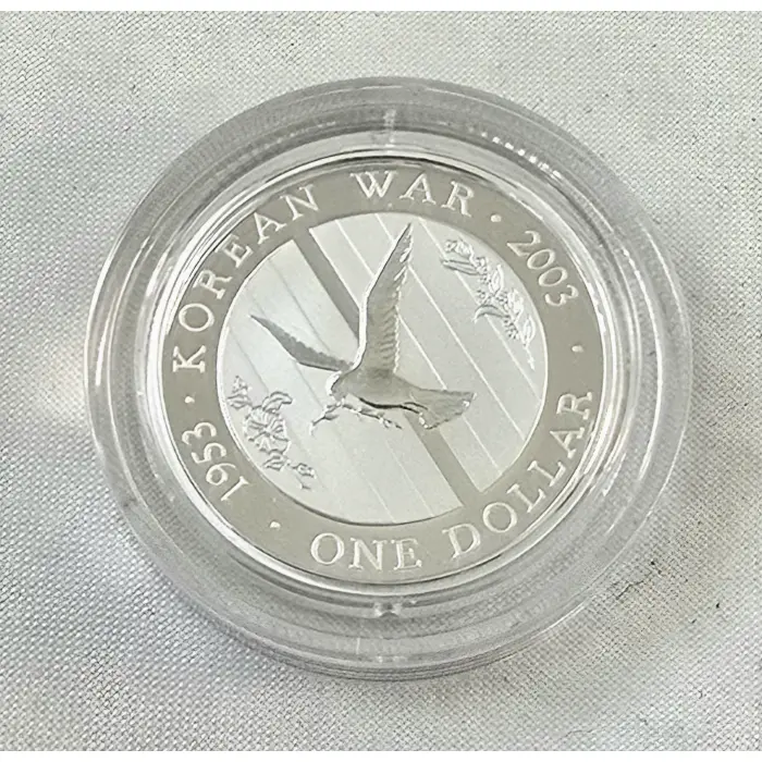 2003 $1 Korean War Commemorative Silver Proof Coin – No. 669 of 15,000