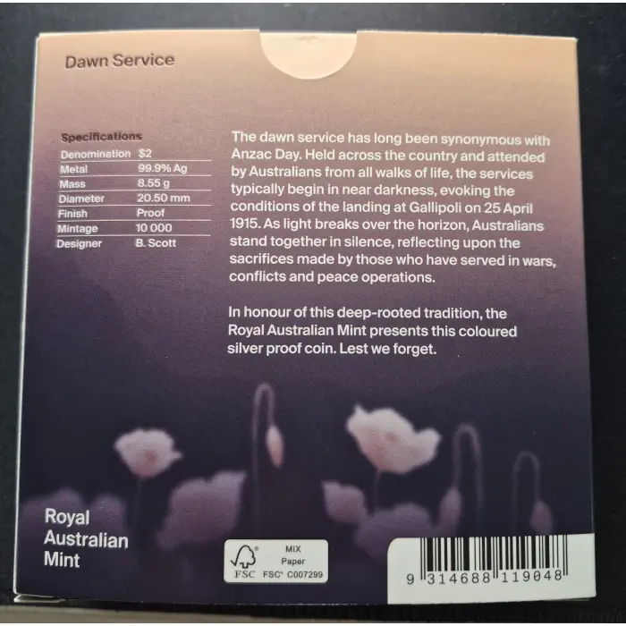 2026 Dawn Service Silver Proof