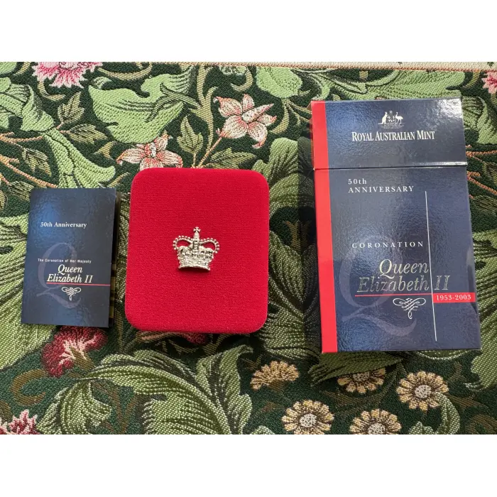2003 50th Anniversary Queens Coronation 50c Silver Proof coin 