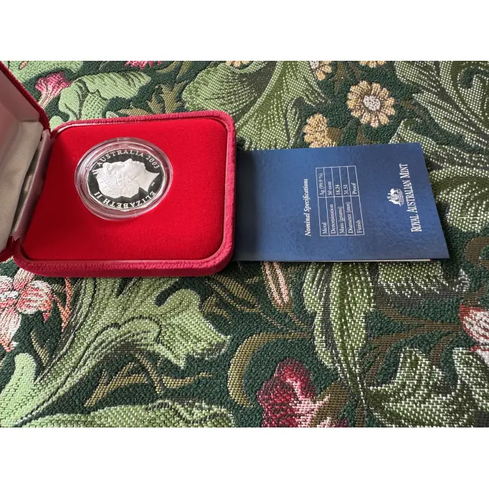 2003 50th Anniversary Queens Coronation 50c Silver Proof coin 