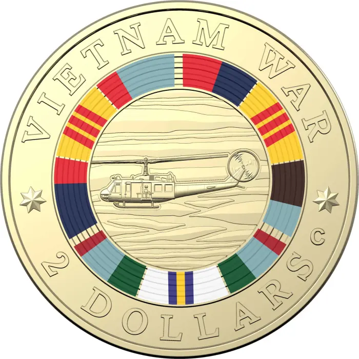 2023 $2 Vietnam War 50 years UNC Carded 'C' RAM Coin - In Stock ANZAC