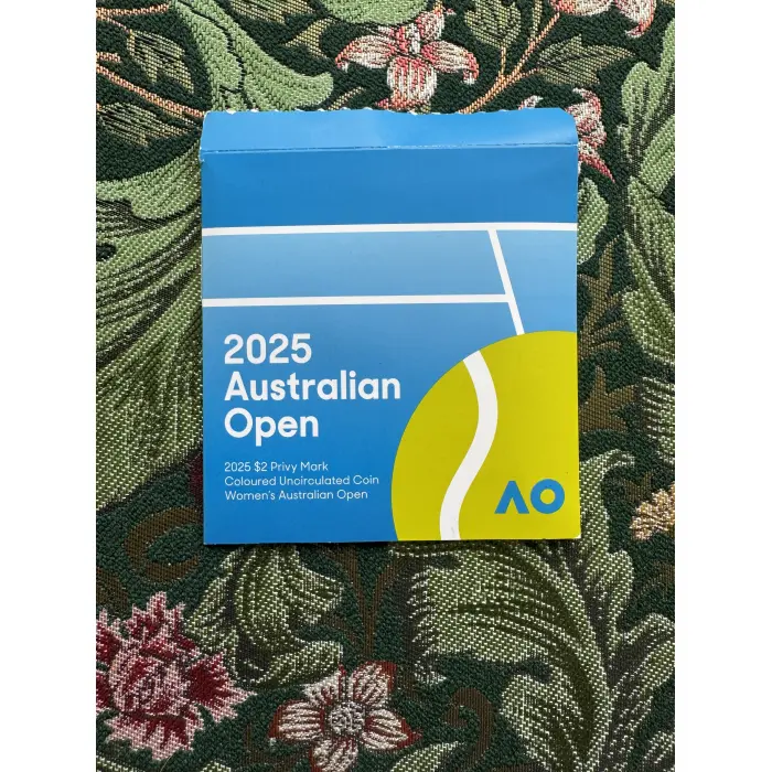 2025 Australian Open Women’s $2 Privy Mark Uncirculated coloured Coin