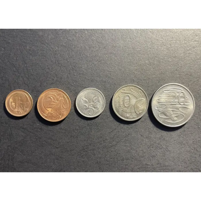 1966 Uncirculated Australian Coin Set (excluding 50c)
