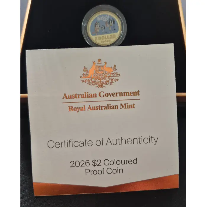 2026 Bluey Coloured Proof Coin