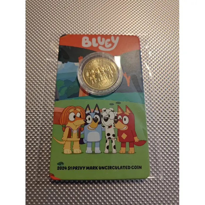 2024  Bluey $1 Privy Mark UNC coin (BLUEY and FRIENDS)