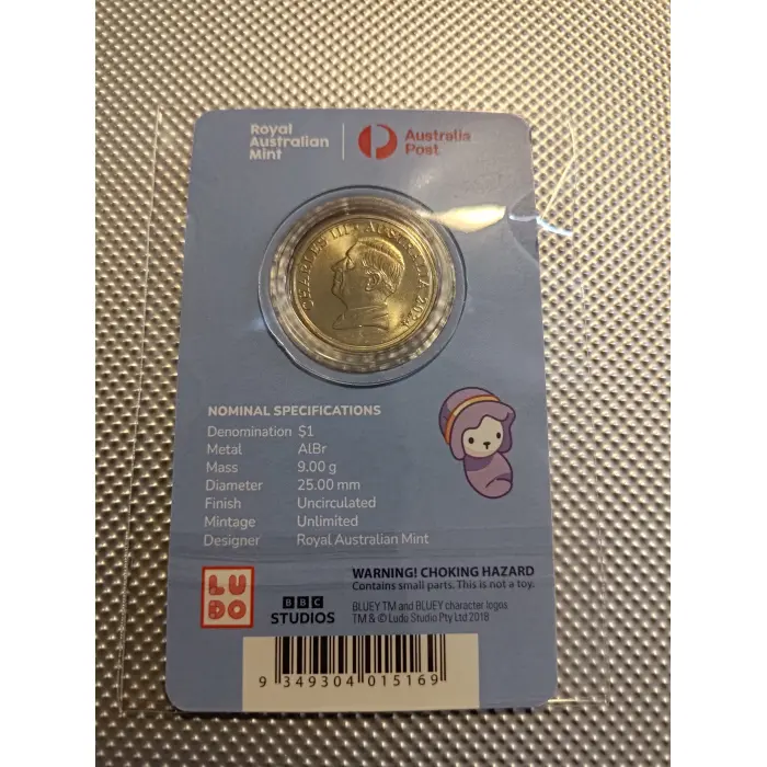 2024  Bluey $1 Privy Mark UNC coin (BLUEY and FRIENDS)