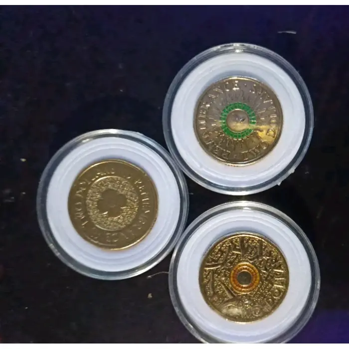 🎉🎉colored 2 coins 2012 ,2014,2015,2017,2018🎊🎊AUNC VERY NICE COINS TO HAVE
