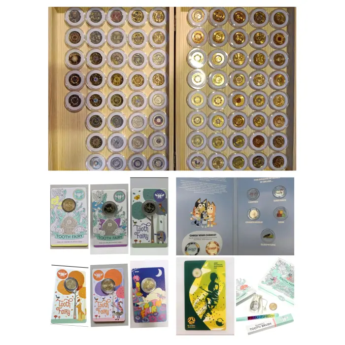 Full set of UNC COLOURED AUSTRALIAN$2 COINS $2 