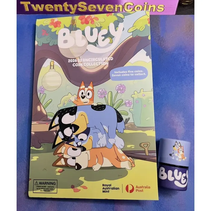 🐶2026 Bluey Folder Set COLOUR Sleepytime/Till Coins🐶