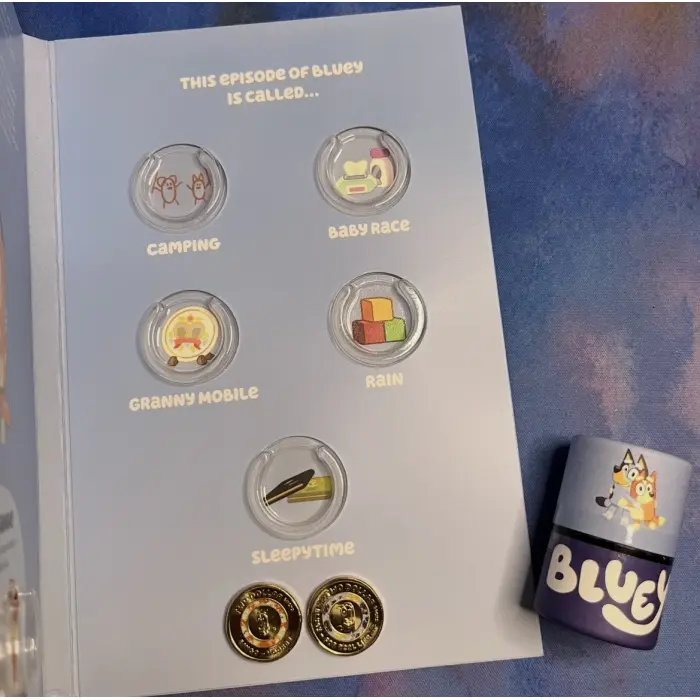 🐶2026 Bluey Folder Set COLOUR Sleepytime/Till Coins🐶