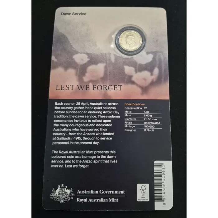 2026 Dawn Service C Mintmark 