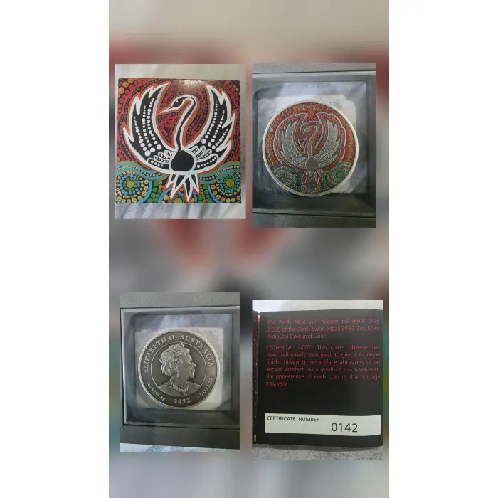 Antique Silver- Maali Swan,  Kaa Kaa Kookaburra,  Yongka Kangaroo & Utingat Emu