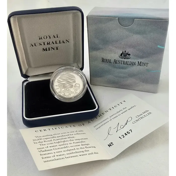 1993 Landcare $1  Proof Coin - Sterling Silver - Royal Australian Mint