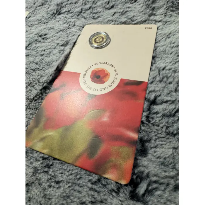RAM 2025 $2 C - Mintmark coloured uncirculated Poppy Wreath - 