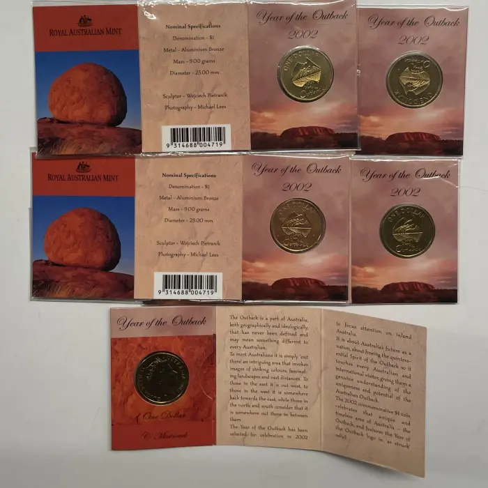 2002 $1 year of the outback coin ‘c’ mint marked 
