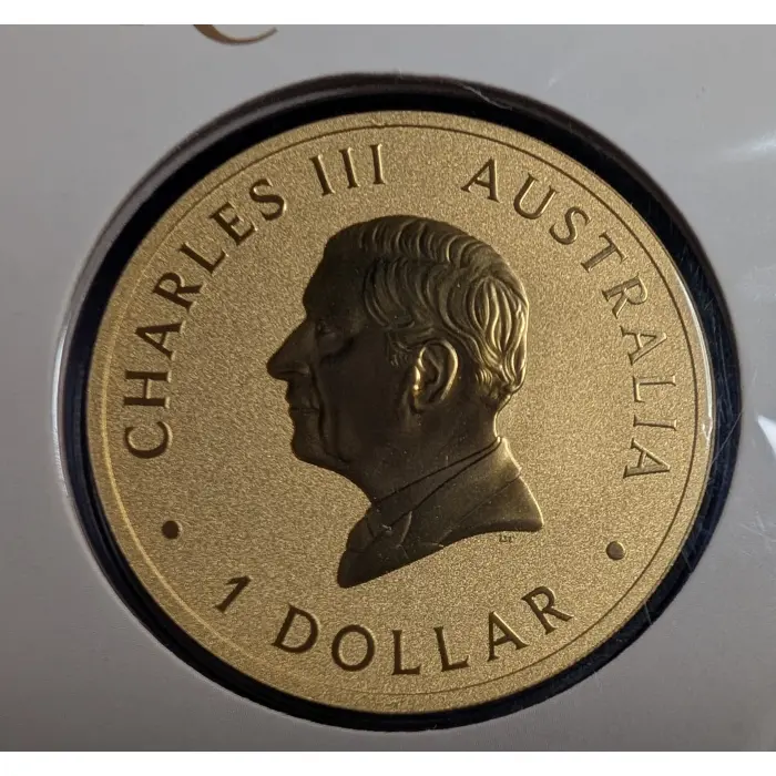 2026 Kookaburra 1oz Silver Gold Plated Coin in Card - Perth Stamp and coin show
