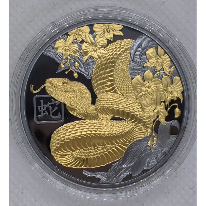 2025 Year of The Snake Gold Plated