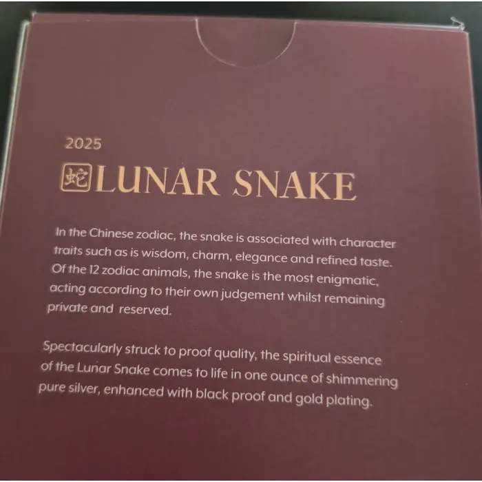 2025 Year of The Snake Gold Plated
