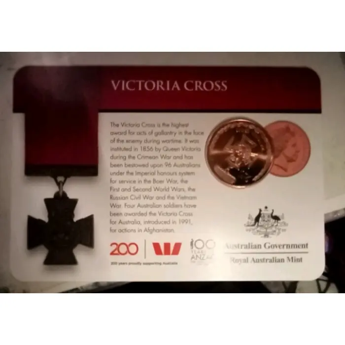 AUSTRALIA 2017 UNC 25c ANZAC VICTORIA CROSS COIN CARD