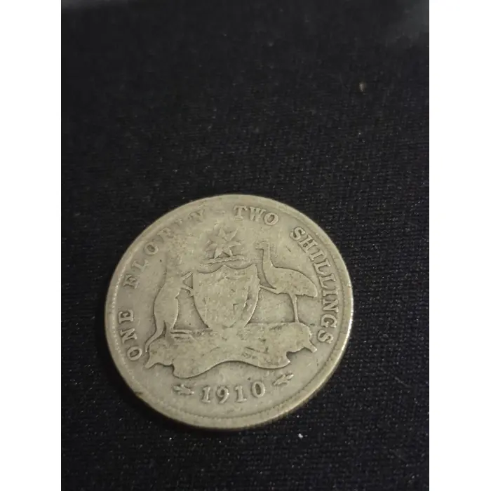 1910 Australian Florin – First Year of Issue – 92.5% Sterling Silver