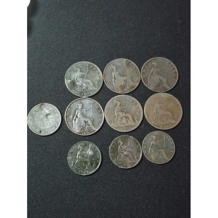 QUEEN VICTORIA BULK COINS 10X COINS