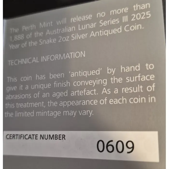 2025 Year of The Snake 🐍 2oz